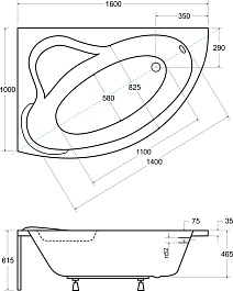 Besco Акриловая ванна Ada 160x90 L – фотография-4